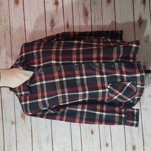 Christopher & Banks Plaid Shacket - Size Large